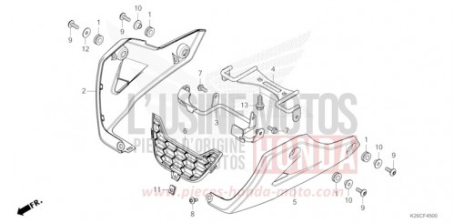 PANNEAU INFERIEUR MSX125AR de 2024